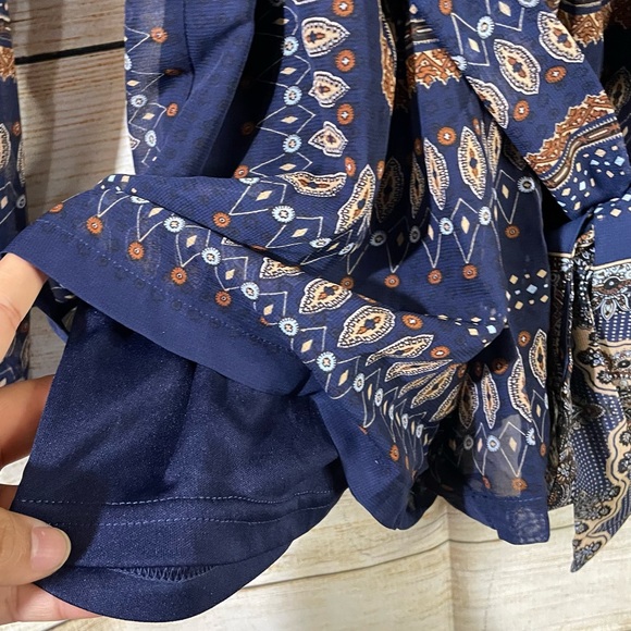 VENUS boho romper long flutter mesh sleeves women Size XS - Picture 12 of 14